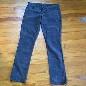 Vintage J. Crew Matchstick Corduroy Pants Gray Women's Size 31 Tall HO09